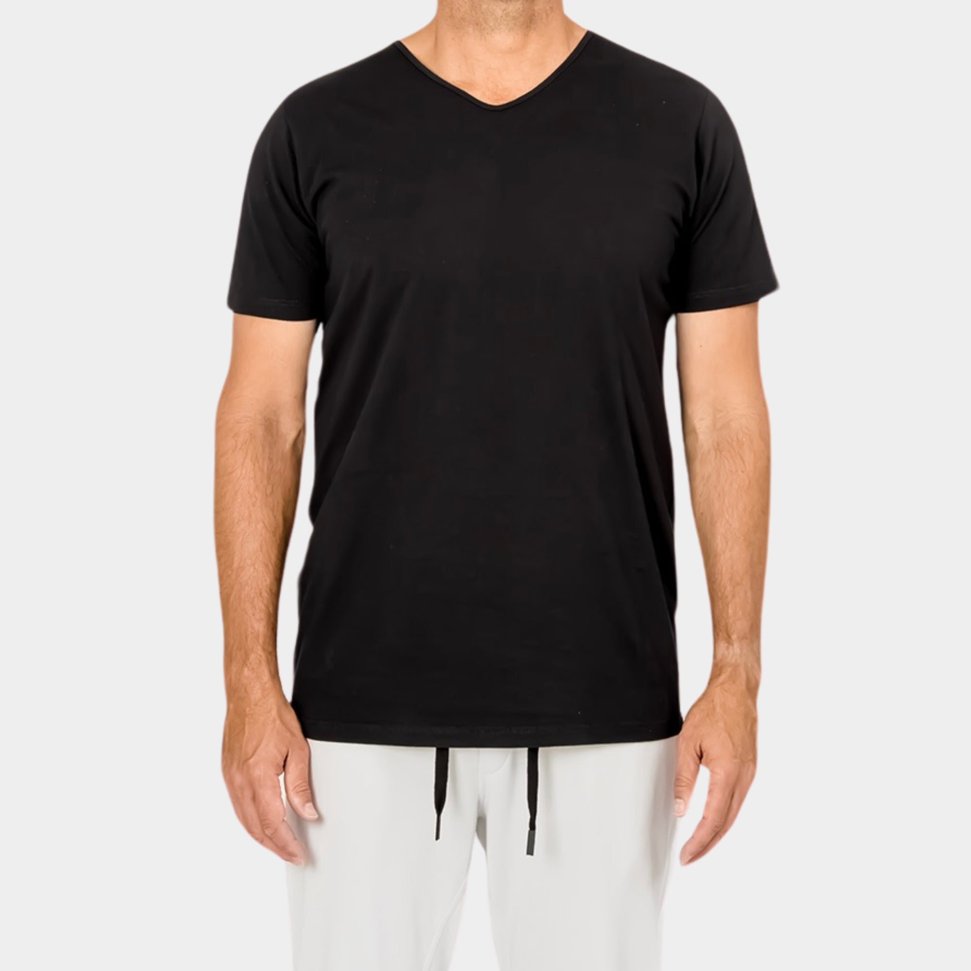 THE V-NECK TEE - Black
